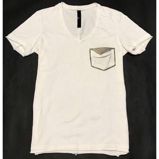 ダブルジェーケー(wjk)のwjk レザーポケットTシャツ カモフラレザー M (Tシャツ/カットソー(半袖/袖なし))