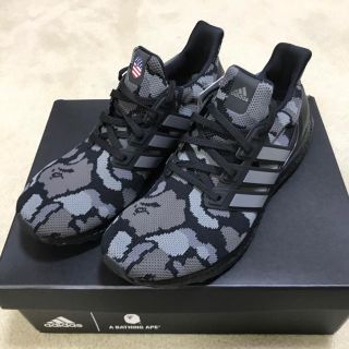 アベイシングエイプ(A BATHING APE)のかまくら様専用！アディダス ウルトラブースト エイプ　ブラックカモ　G54784(スニーカー)