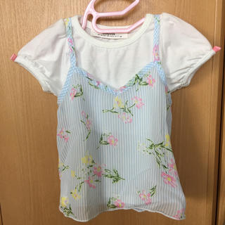 シマムラ(しまむら)の★ほぼ新品★ ベビー服 花柄チュニック(Tシャツ/カットソー)