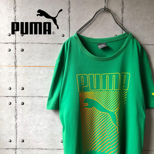 【激レア】 90s PUMA プーマ デカロゴ 刺繍ロゴ Tシャツ | フリマアプリ ラクマ