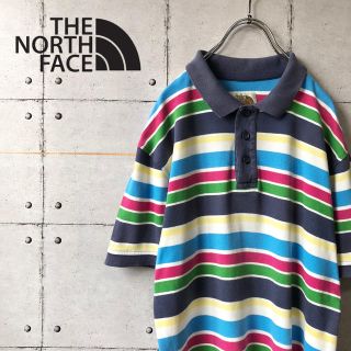 ザノースフェイス(THE NORTH FACE)の【激レア】 80s ノースフェイス 茶タグ マルチ ボーダー ポロシャツ (ポロシャツ)