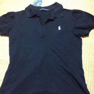 ポロラルフローレン(POLO RALPH LAUREN)のラルフローレン パフスリーブ黒ポロシャツ(ポロシャツ)