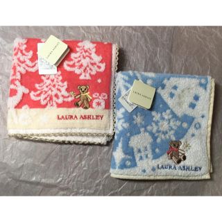 ローラアシュレイ(LAURA ASHLEY)の【新品】ローラアシュレイ タオルハンカチ☆クマ くま ベア C(ハンカチ)