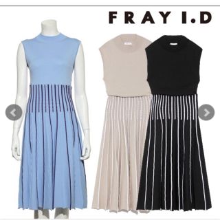 フレイアイディー(FRAY I.D)のLily様取り置きフレイアイディーニットプリーツワンピース新品タグ付き(ひざ丈ワンピース)