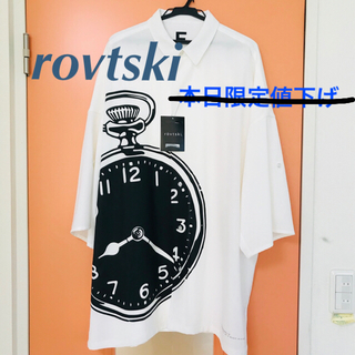 【ロフトスキー】rovtski オーバーサイズ シャツ ホワイト クロック(シャツ)