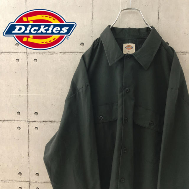 【希少】ディッキーズ（Dickies）ワークシャツ ビッグサイズ カーキ