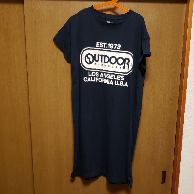 OUTDOOR PRODUCTS(アウトドアプロダクツ)のOUTDOOR レディースTシャツワンピ半袖　Lサイズ レディースのトップス(Tシャツ(半袖/袖なし))の商品写真