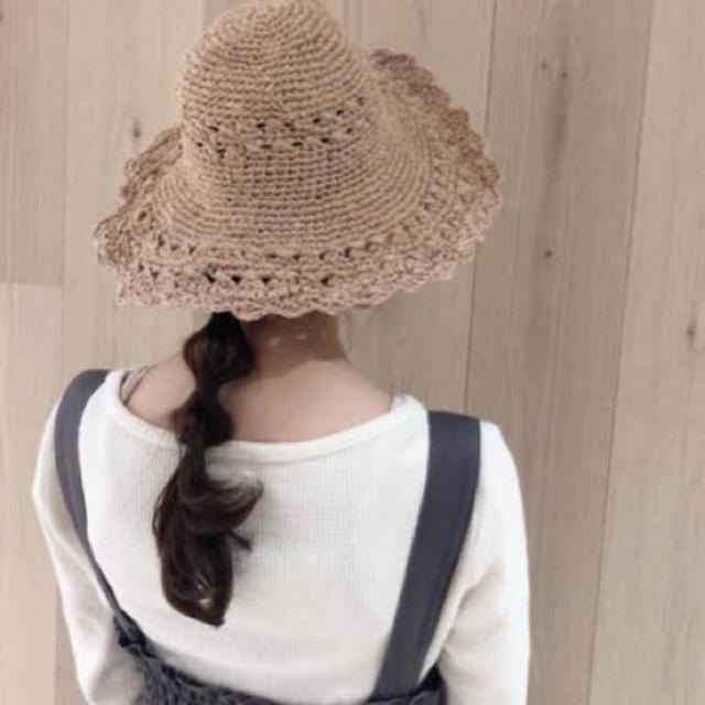 flower(フラワー)のflower scallop lace hat レディースの帽子(麦わら帽子/ストローハット)の商品写真