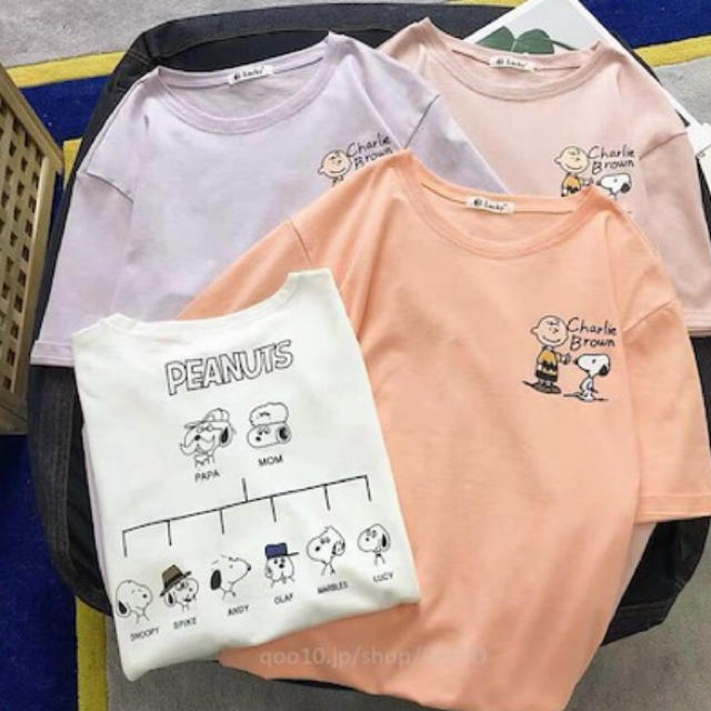 SNOOPY(スヌーピー)のスヌーピー tシャツ レディースのトップス(Tシャツ(半袖/袖なし))の商品写真