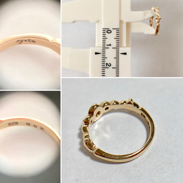 agete(アガット)のagete k10 オパール&ダイヤモンド ピンキーリング レディースのアクセサリー(リング(指輪))の商品写真