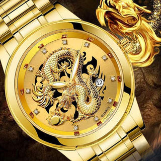 ドラゴン ゴールド 腕時計ドラゴン 金 龍 竜(腕時計(アナログ))