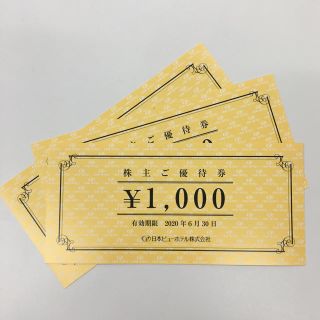 ★お値下げ★ 日本ビューホテル（株） 株主ご優待券(その他)