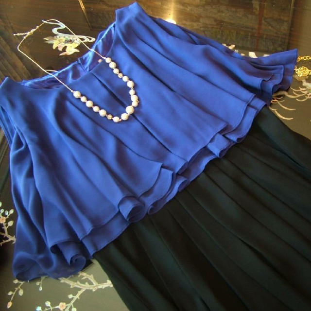 パーティー　ドレス　ワンピース　黒　紫系　ボレロ風　アウトレット　セール 1