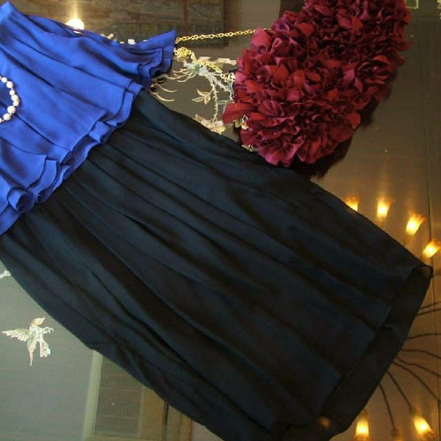 パーティー　ドレス　ワンピース　黒　紫系　ボレロ風　アウトレット　セール 3