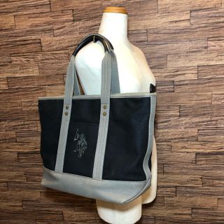 ポロラルフローレン(POLO RALPH LAUREN)の美品 US POLO ASSN トートバック ブラック(トートバッグ)