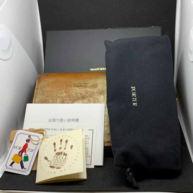 PORTER(ポーター)のPORTER FOIL gold wallet ¥24000 金色財布 メンズのファッション小物(折り財布)の商品写真