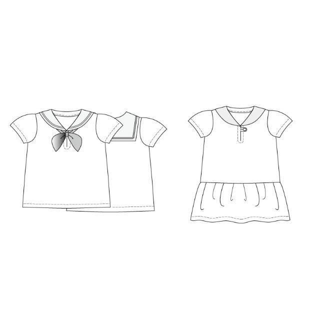 子供用セーラーカラーｔシャツ ワンピース型紙と作り方セットの通販 By 中嶋 S Shop ラクマ