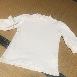 ナイスクラップ(NICE CLAUP)のリブ編み 半袖トップス(Tシャツ(半袖/袖なし))