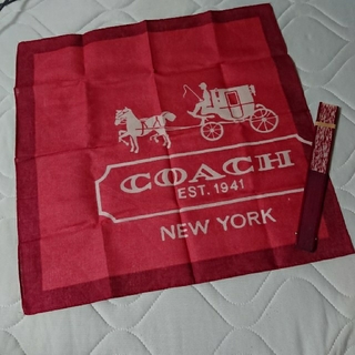 コーチ(COACH)の新品COACH　扇子　ハンカチ(ハンカチ)