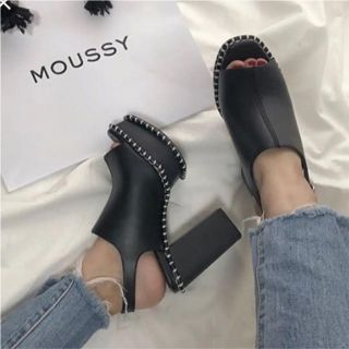 マウジー(moussy)の超美品M♡MOUSSY wooden soleサボサンダル♡マウジー厚底サンダル(サンダル)