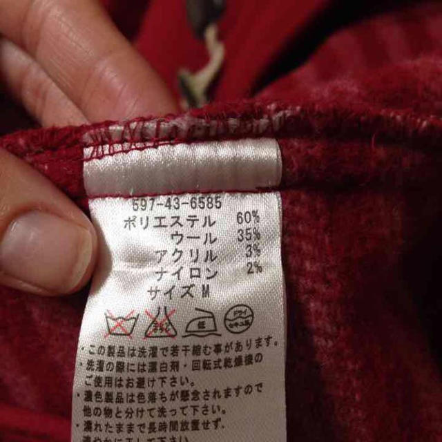 ダッフルコート♡レッド レディースのジャケット/アウター(ダッフルコート)の商品写真