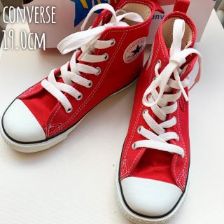 コンバース(CONVERSE)の美品19cm*コンバース オールスター ハイカット スニーカー 赤コン(スニーカー)