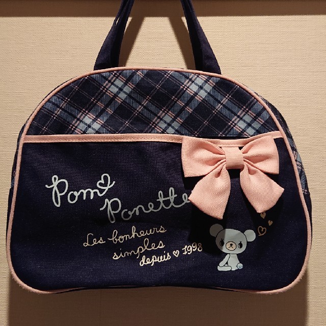 pom ponette(ポンポネット)のポン ポネット ミニボストンバッグ レッスンバッグ キッズ/ベビー/マタニティのこども用バッグ(レッスンバッグ)の商品写真