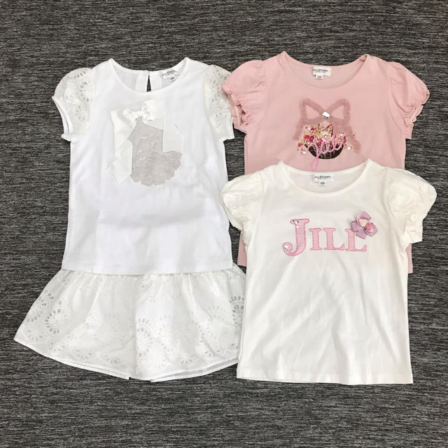 JILLSTUART NEWYORK(ジルスチュアートニューヨーク)のJILLSTUART NEWYORK Tシャツ＆スカパン 4点セット キッズ/ベビー/マタニティのキッズ服女の子用(90cm~)(Tシャツ/カットソー)の商品写真