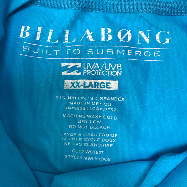 billabong(ビラボン)のBILLA BONG ラッシュガード メンズの水着/浴衣(水着)の商品写真