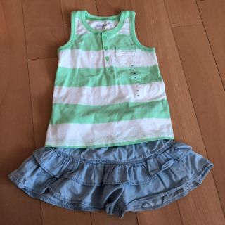 ギャップ(GAP)のGAPタンクトップ デニムキュロット セット(Tシャツ/カットソー)