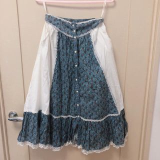 ガニーサックス(GUNNE SAX)のGUNNIESの小花柄フロントボタンスカート(ロングスカート)