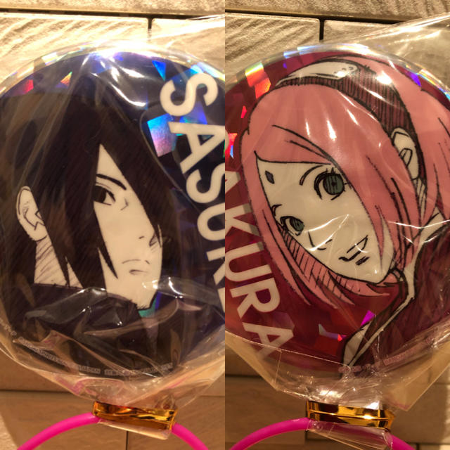 SEGA - SEGA限定 BORUTO NARUTO 缶バッジ サスケ&サクラ4種セット の