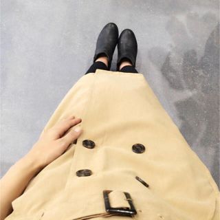 ザラ(ZARA)の膝丈 トレンチスカート(ひざ丈スカート)