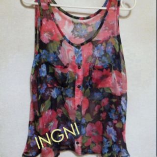 イング(INGNI)のINGNI花柄タンクトップ美品♡(タンクトップ)