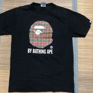 アベイシングエイプ(A BATHING APE)の初期 APE BAPE tシャツ チェック head tee baby milo(Tシャツ/カットソー(半袖/袖なし))