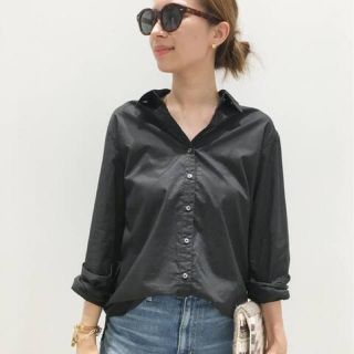 アパルトモンドゥーズィエムクラス(L'Appartement DEUXIEME CLASSE)のアパルトモン CTN LAWN SHIRTS ブラック(シャツ/ブラウス(長袖/七分))