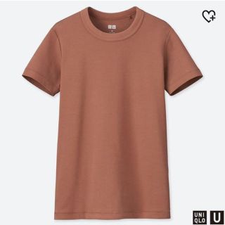 ユニクロ(UNIQLO)のクルーネックT 34ブラウン 09ブラック 2枚セット(Tシャツ(半袖/袖なし))