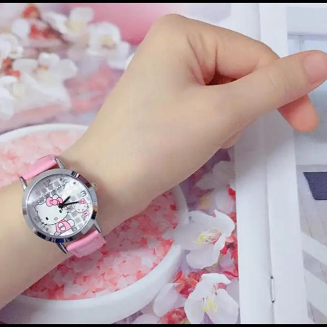☆キティーちゃん☆  キッズ腕時計 ピンク 即購入OK キッズ/ベビー/マタニティのこども用ファッション小物(腕時計)の商品写真