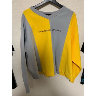 ラッドミュージシャン(LAD MUSICIAN)のneon sign バイカラーサッカートレーナー 18ss(スウェット)