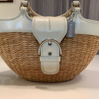 コーチ(COACH)のcoachカゴバッグ☆値下げしました(かごバッグ/ストローバッグ)