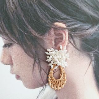 2wayイソギンチャク♥と雫ラタン♥ピアス＆イヤリングの通販 by mimi ...