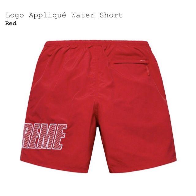 Supreme Logo Appliqu Water Short RED 海パン Supreme Logo Appliqu Water Short RED 海パン