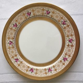 ウェッジウッド(WEDGWOOD)の【英国アンティーク】コウルドン 金彩  ローズのロマンティックなケーキ皿(食器)