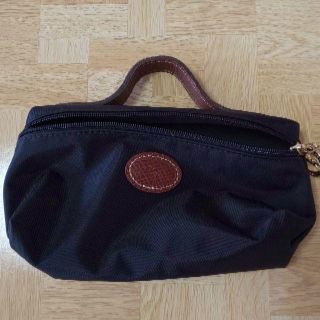 ロンシャン(LONGCHAMP)のロンシャン LONGCHAMP ポーチ ミニバッグ 黒 値下げ(ポーチ)