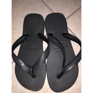 ハワイアナス(havaianas)のハワイアナス キッズ ビーチサンダル ビーサン 黒 ブラック(サンダル)