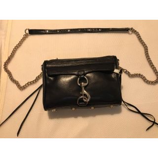 レベッカミンコフ(Rebecca Minkoff)のレザー ショルダーバッグ  ブラック(ショルダーバッグ)