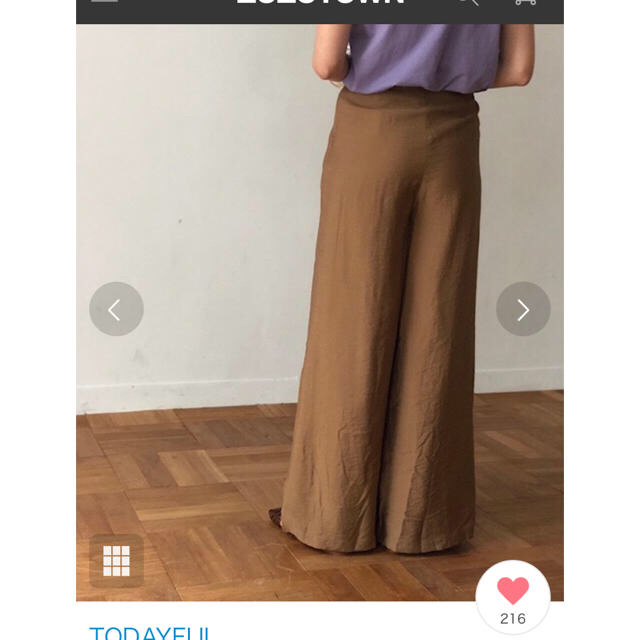 TODAYFUL(トゥデイフル)のWaist Tuck Pants キャメル 36 レディースのパンツ(その他)の商品写真