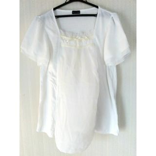 胸元レースシフォン重ねTシャツ(Tシャツ(半袖/袖なし))