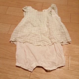 ベビーギャップ(babyGAP)の【美品】GAP ノースリーブロンパース6-12M(ロンパース)