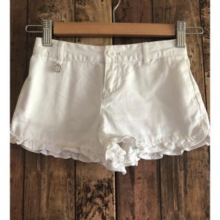 ラルフローレン(Ralph Lauren)の美品 ラルフローレン 裾フリル ホワイト ショートパンツ 120(パンツ/スパッツ)